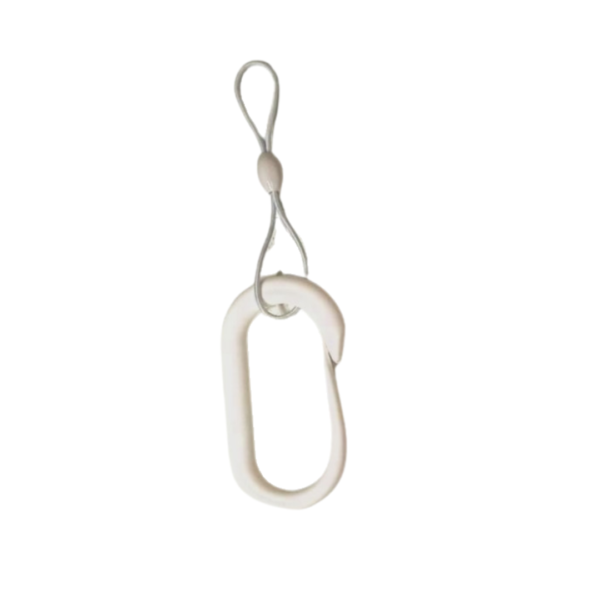 Carabiner white whitebg